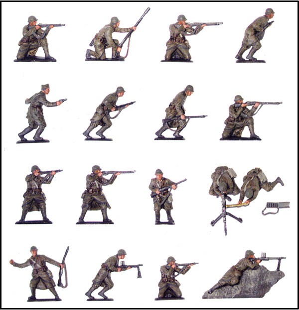 WWII French Infantry -- 40 pieces  (7306)  <FONT COLOR=#CC0000>(25mm) </FONT> 