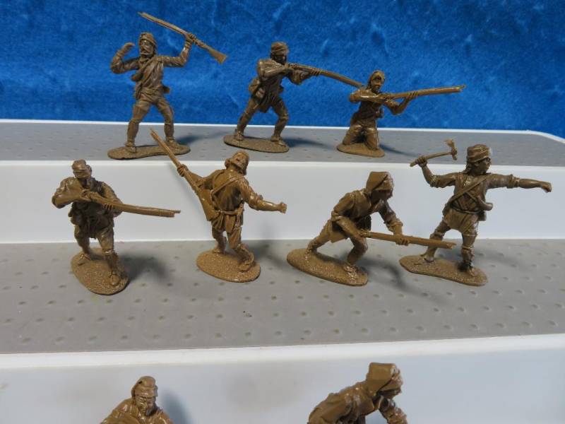 BAR149A Barzso, French & Indian War - French Militia (54MM) 9 in 6 Poses 