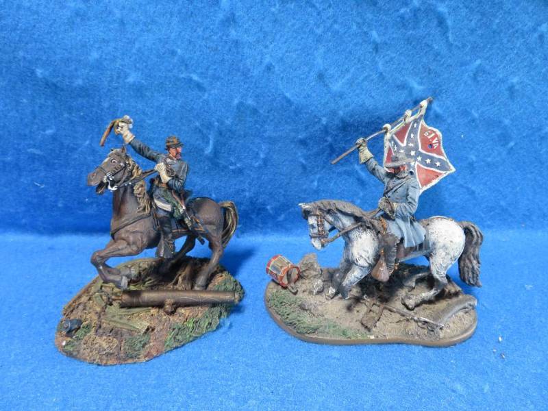 CNT601A Conte, Damaged - Civil War, General Lee & Union Officer (60MM) Painted, Metal