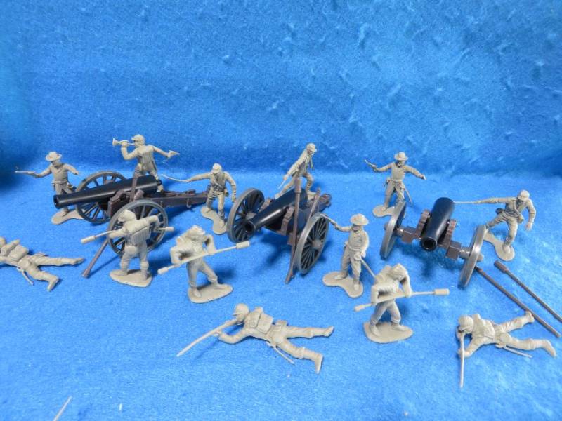 CTS790C Confederate Artillery Battery 3 X 12lb. Cannon & 21 Soldiers (54MM)