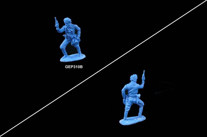 Custer in action pose 54MM blue 