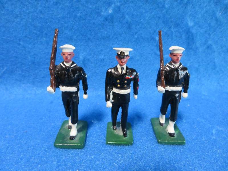 MartinRitchie-1 US Navy Sailors, Painted Metal (54MM) 3 Pcs.