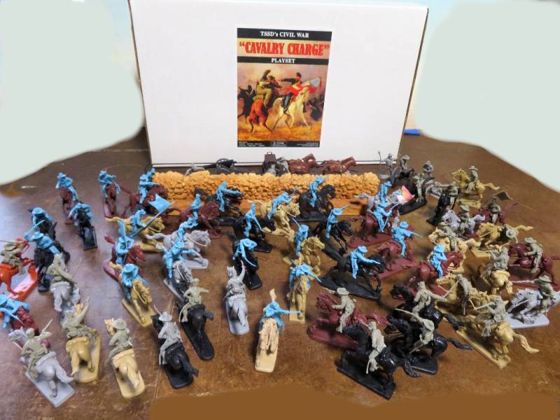 TSD903A Toy Soldiers Cavalry Charge Playset (54MM) 118 Pieces